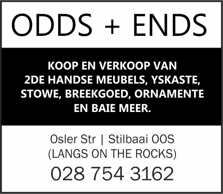 Odds & Ends - Tweede handse winkel | Secondhand Shop | Stilbaai